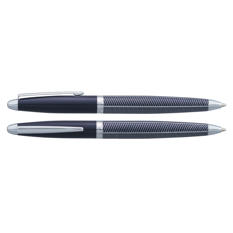 3219911850117-Bille HECHTER PARIS "Alliance Rayures" coloris bleu foncé--0