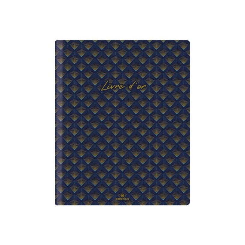 3664447158587-Oberthur Versailles - Livre d'or souple - 22 x 27 cm - 200 pages - bleu marine-P_405157036_1-0