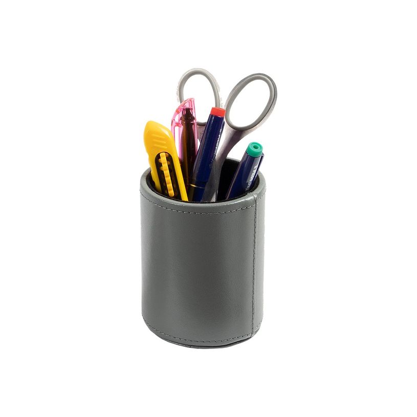 3338805009735-Quo Vadis Satiny - Pot à crayons - 7,5 x 10 cm - peau de vache - gris-P_405157049_1-0