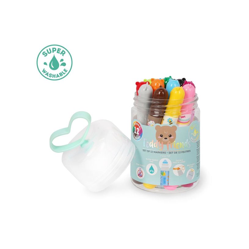 8052694002152-Legami - 12 feutres teddy friends - couleurs assorties-P_405157106_1-4