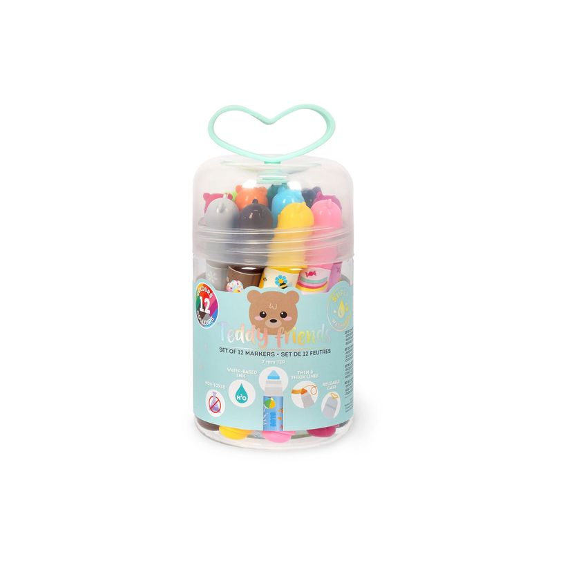 8052694002152-Legami - 12 feutres teddy friends - couleurs assorties-P_405157106_2-1