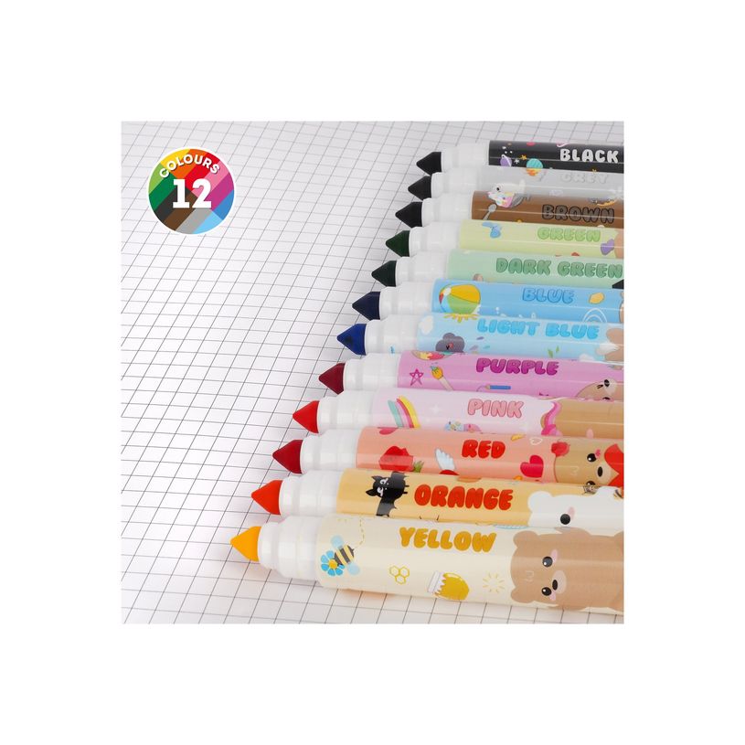 8052694002152-Legami - 12 feutres teddy friends - couleurs assorties-P_405157106_5-2
