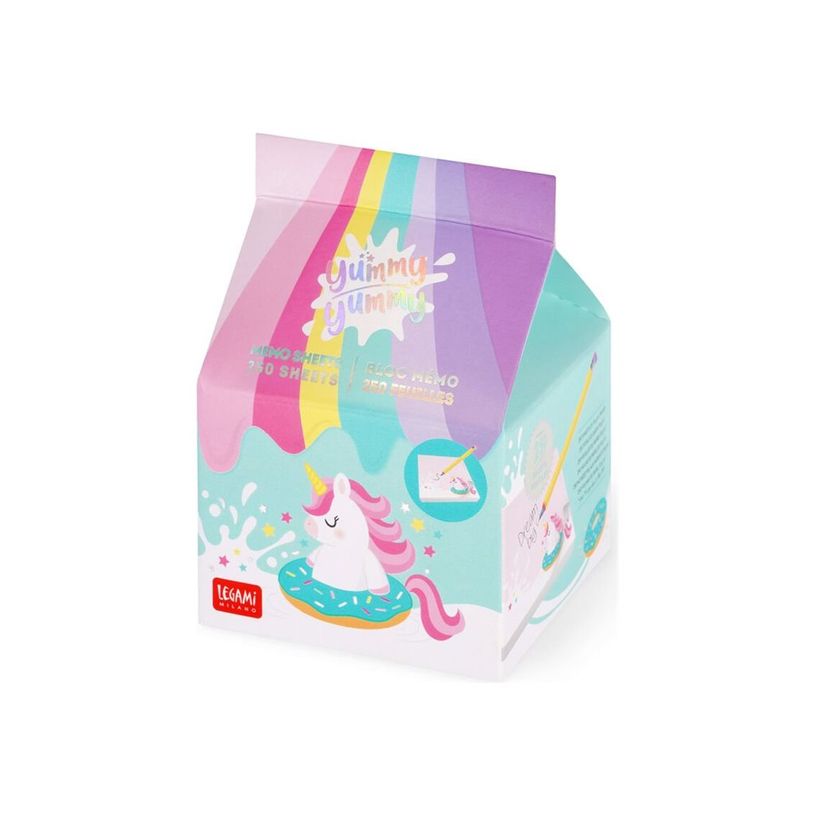 8052694001803-Legami Yummy Yummy - Bloc-notes - 70 x 70 mm - 250 feuilles - licorne-P_405157124_1-0
