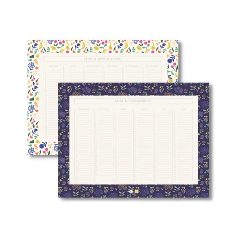 3700368757673-Blue Art Mr&Mrs Clynk Bloom - Calendrier pour les anniversaires - jaune et 80's - 32 x 42 -P_405157232_1-0