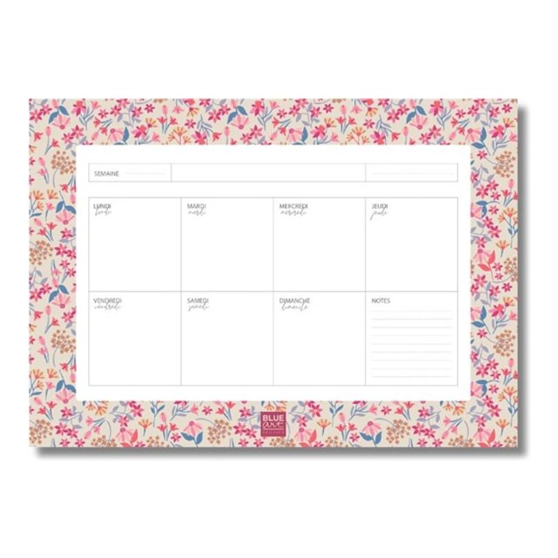 3700368758595-Blue Art Mr & Mrs Clynk Lila - Agenda 1 semaine sur 2 pages - 19 x 27 cm - jardin fleuri-P_405157330_2-0
