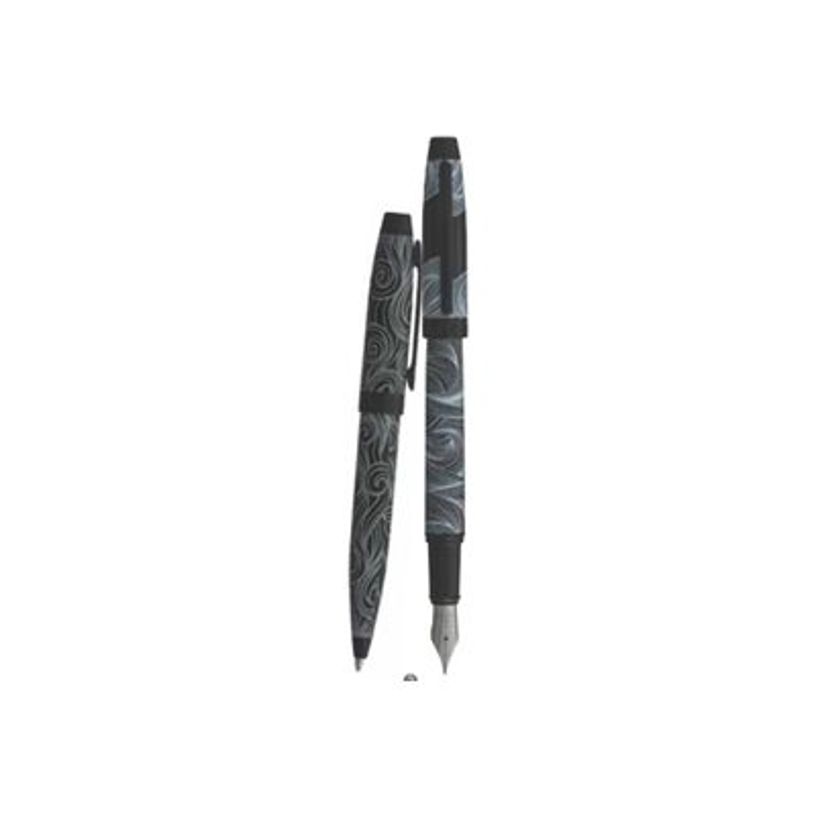 3219918262784-Enzo Varini Mini Taormina Carena - Parure de stylo à bille et stylo plume - acier noir mo-P_405157362_1-0