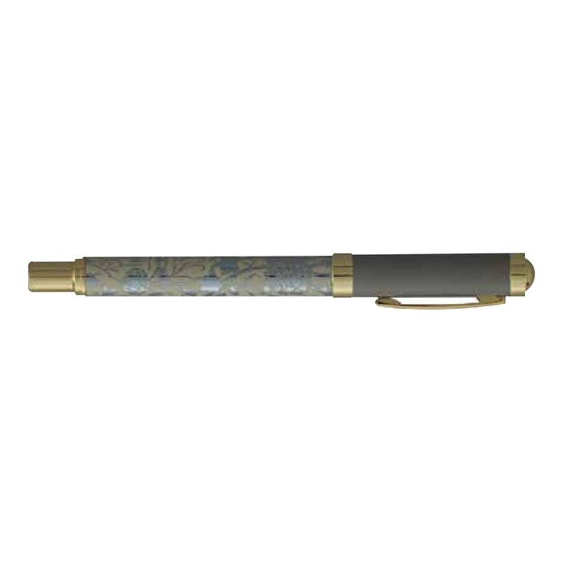 3219918242731-Enzo Varini Palazzo Maiolica - Stylo plume - fond beige motif argenté-P_405157382_1-0
