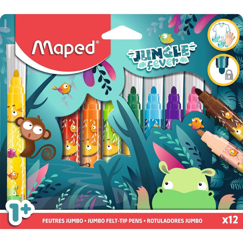 3154148469001-Maped Jungle Fever - 12 Feutres JUMBO en pochette carton-P_405157904_2-0