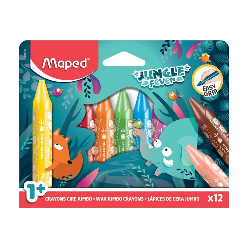3154148614005-Maped Jungle Fever - 12 Crayons de cire WAX en pochette carton-P_405157906_1-3