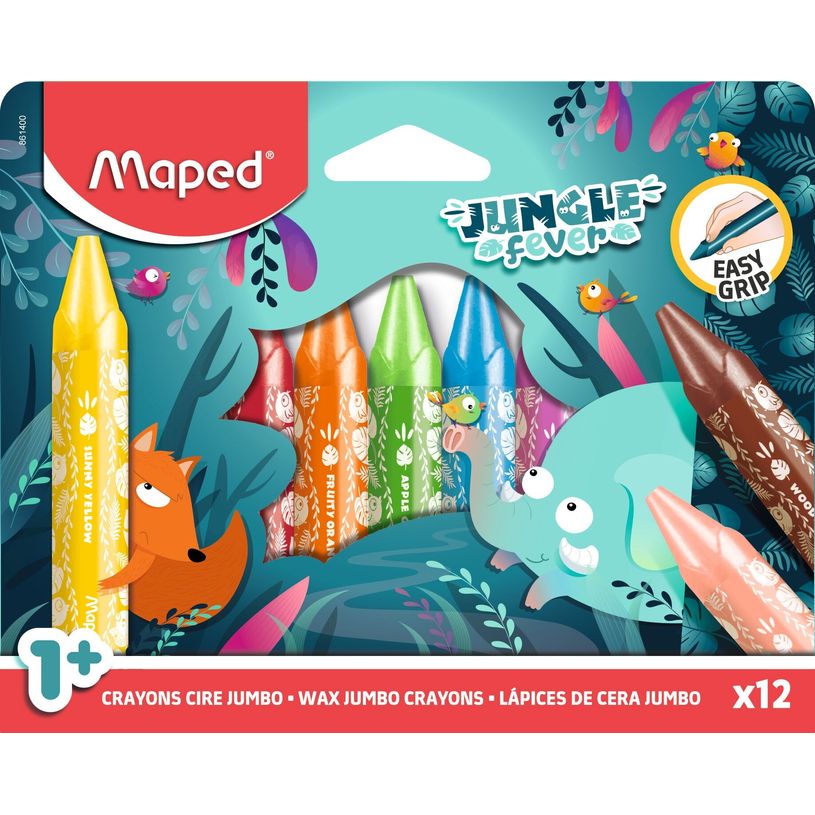 3154148614005-Maped Jungle Fever - 12 Crayons de cire WAX en pochette carton-P_405157906_2-0