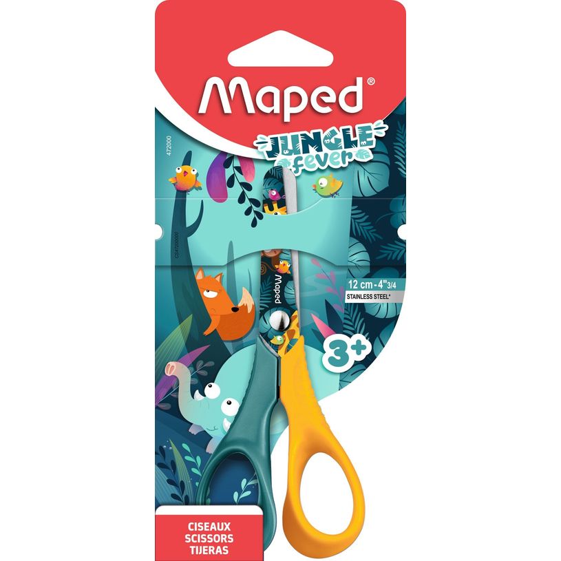 3154144720007-Maped Jungle Fever - Ciseaux VIVO 12 cm (blister 100% carton) - disponible dans différent-P_405157910_2-1