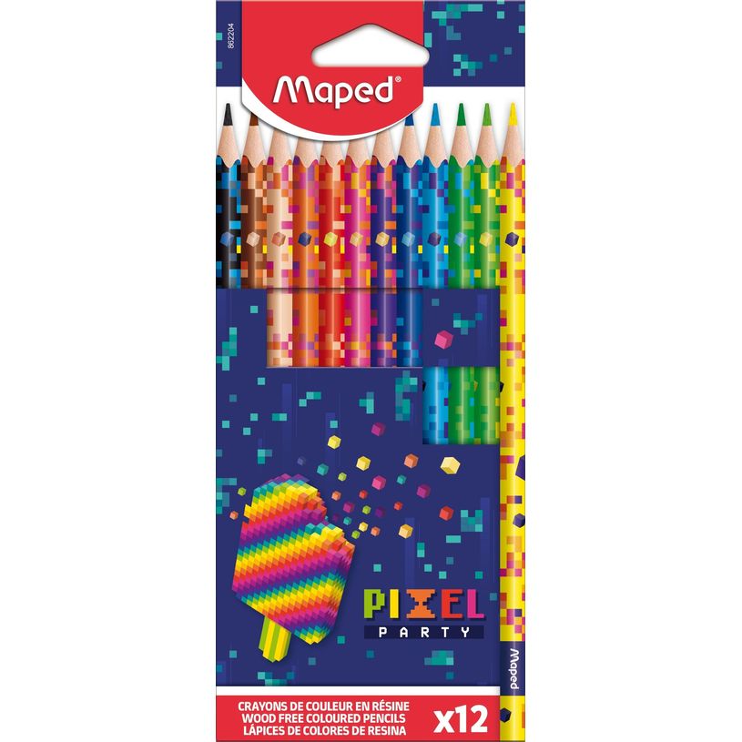 3154148622048-Maped Pixel Party - 12 Crayons de couleur en pochette carton-P_405157913_1-0