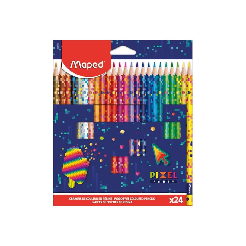 3154148622062-Maped Pixel Party - 24 Crayons de couleur en pochette carton-P_405157915_1-2