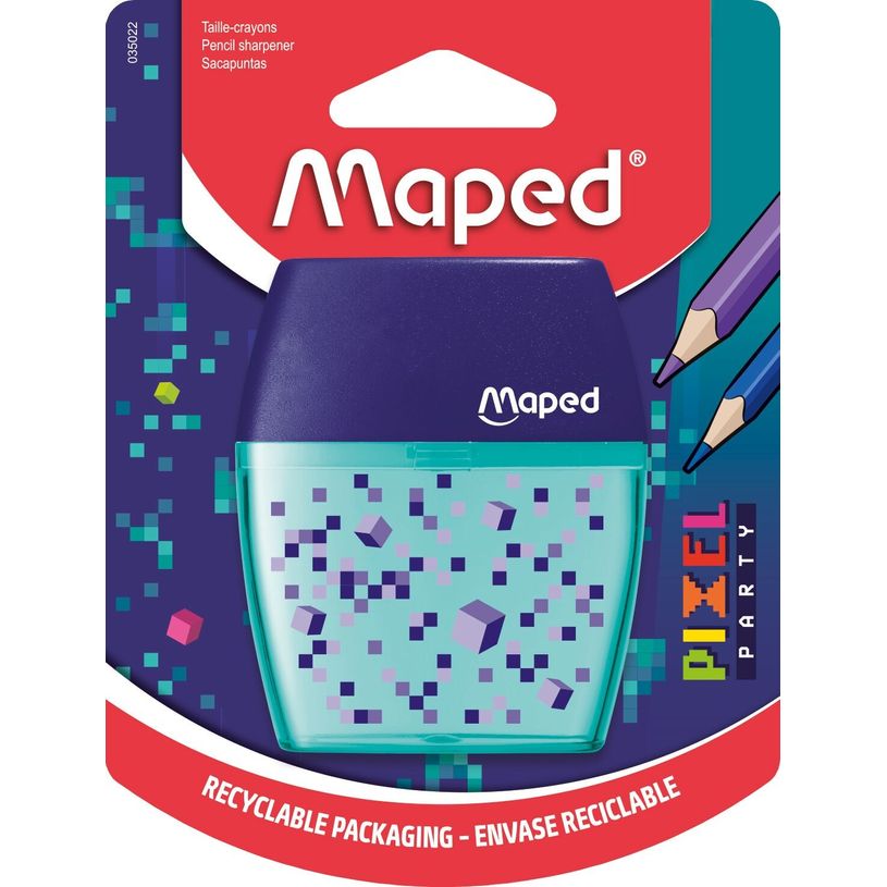 3154140350222-Maped Pixel Party - Taille-crayons Shaker - 2 trous (blister)-P_405157920_1-0