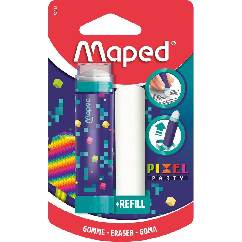 3154141520150-Maped Pixel Party - Gomme tube + 1 recharge gomme (blister)-P_405157923_1-0