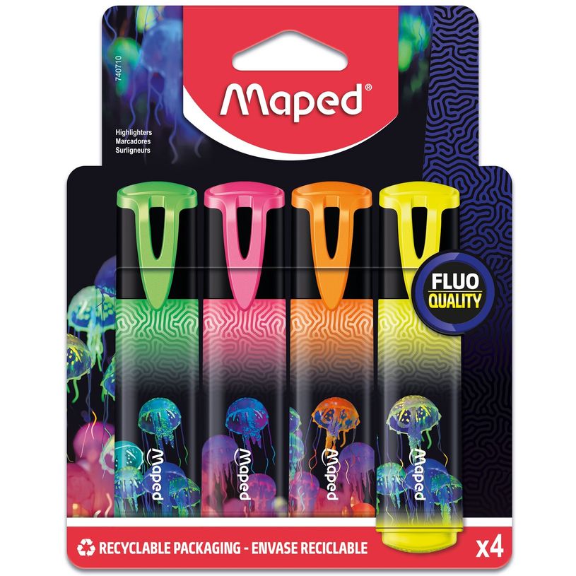 3154147407103-Maped Deepsea Paradise - 4 Surligneurs en blister-P_405157952_1-0