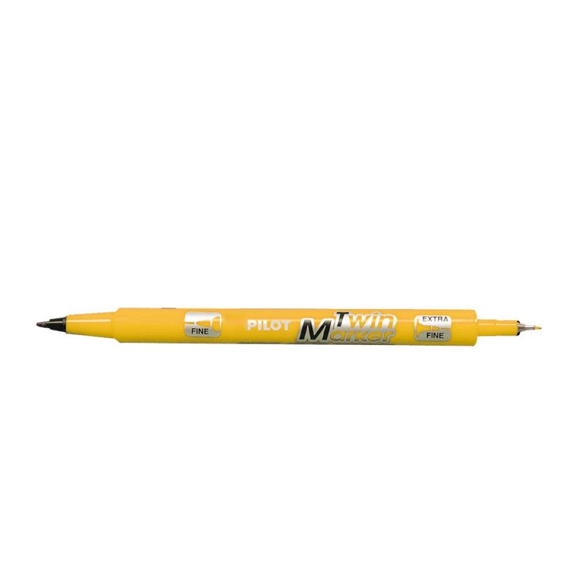 4902505169687-Pilot TWIN MARKER - Marqueur permanent - double pointe fine - jaune-P_405158010_1-0