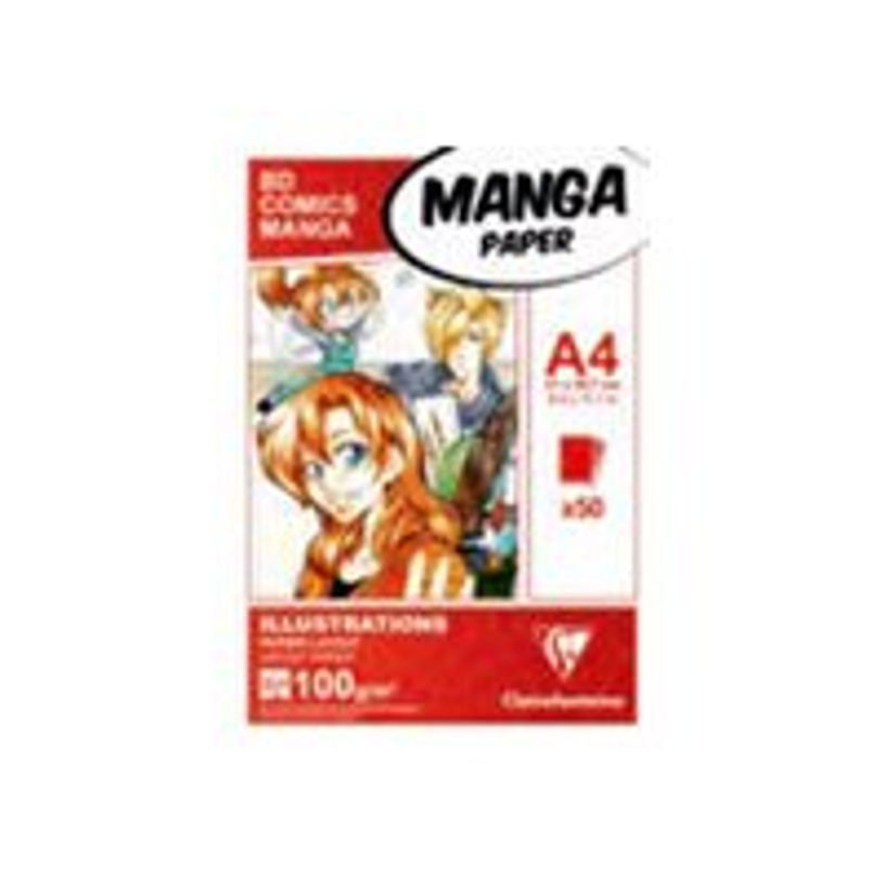 3329680940428-Clairefontaine BD Comics Manga illustrations - Bloc de dessin - A4 - 50 feuilles - 100 gr-P_405158043_1-0