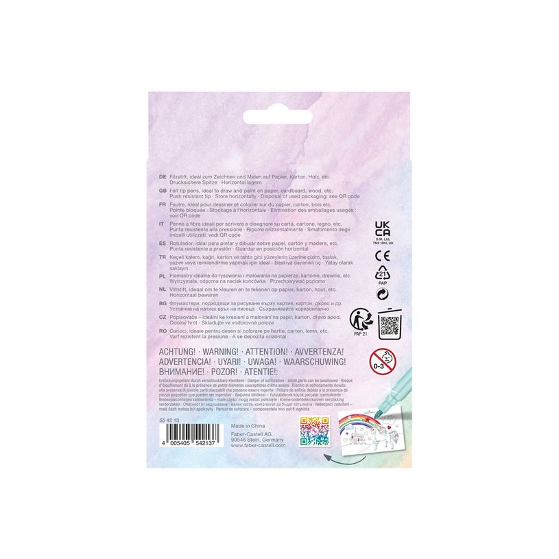 4005405542137-Faber-Castell Special Edition Licorne - 13 Crayons-feutres - couleurs assorties - encre à-P_405158086_1-1