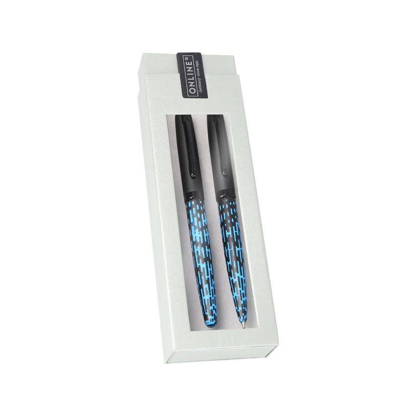 4014421346872-Online Eleganza Funky - Parure de stylo plume et stylo à bille - bleu-P_405158424_1-0