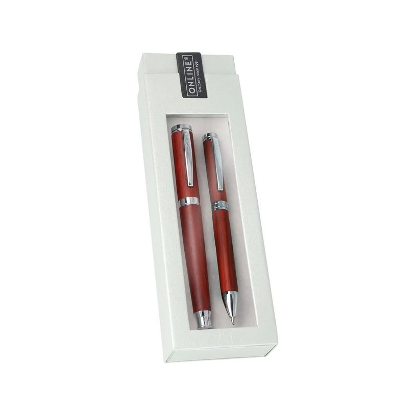 4014421311771-Online Nature Style - Parure de stylo plume et stylo à bille - bois de rose-P_405158458_1-0