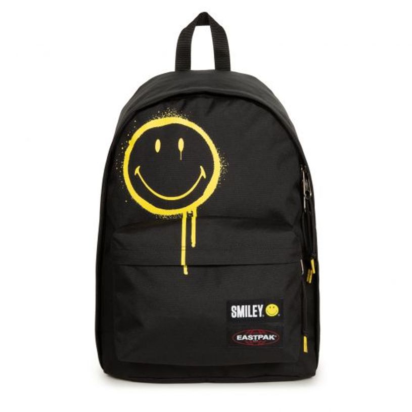 196009489639-EASTPAK Out Of Office - Sac à dos Smiley graffiti avec compartiment pour ordinateur portab-P_405159537_1-0