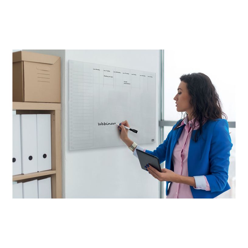 5028252621052-Nobo - Planning effaçable à sec - montable sur mur, bureau - 29,7 x 42 cm - acrylique - -P_405159888_5-4