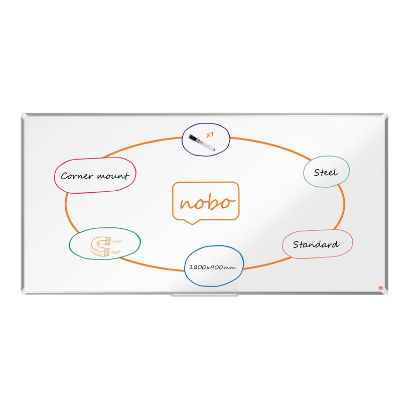 5028252608329-Nobo Premium Plus - Tableau blanc - montable sur mur - 180 x 90 cm - acier peint - magnét-P_405159938_4-3