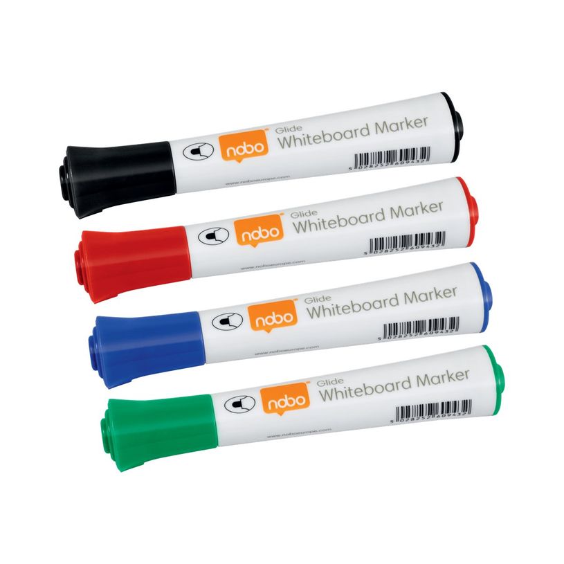 5028252609449-Nobo Glide - 10 Marqueurs - non permanent - couleurs assorties - 2 mm - épais-P_405159963_1-0