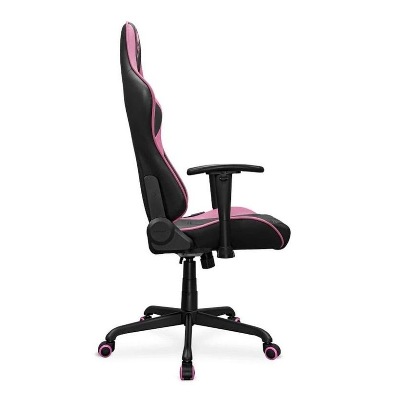 4710483775567-Fauteuil gamer ARMOR ELITE - accoudoirs réglables - appui-tête intégré - noir et rose--4