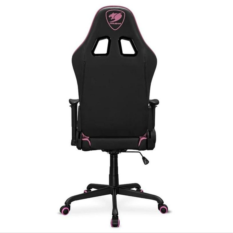 4710483775567-Fauteuil gamer ARMOR ELITE - accoudoirs réglables - appui-tête intégré - noir et rose--5