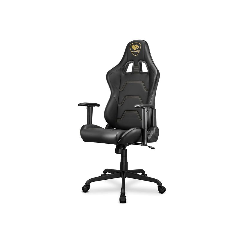 4710483775550-Fauteuil gamer ARMOR ELITE - accoudoirs réglables - appui-tête intégré - noir/or--5