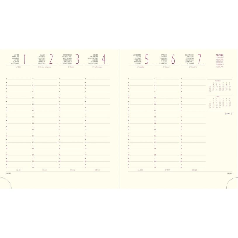 3660942082334-Exacompta - Gwenaëlle Trolez Eurotime 18 - Agenda de bureau - 2024 - 170 x 150 mm - fleurs--1