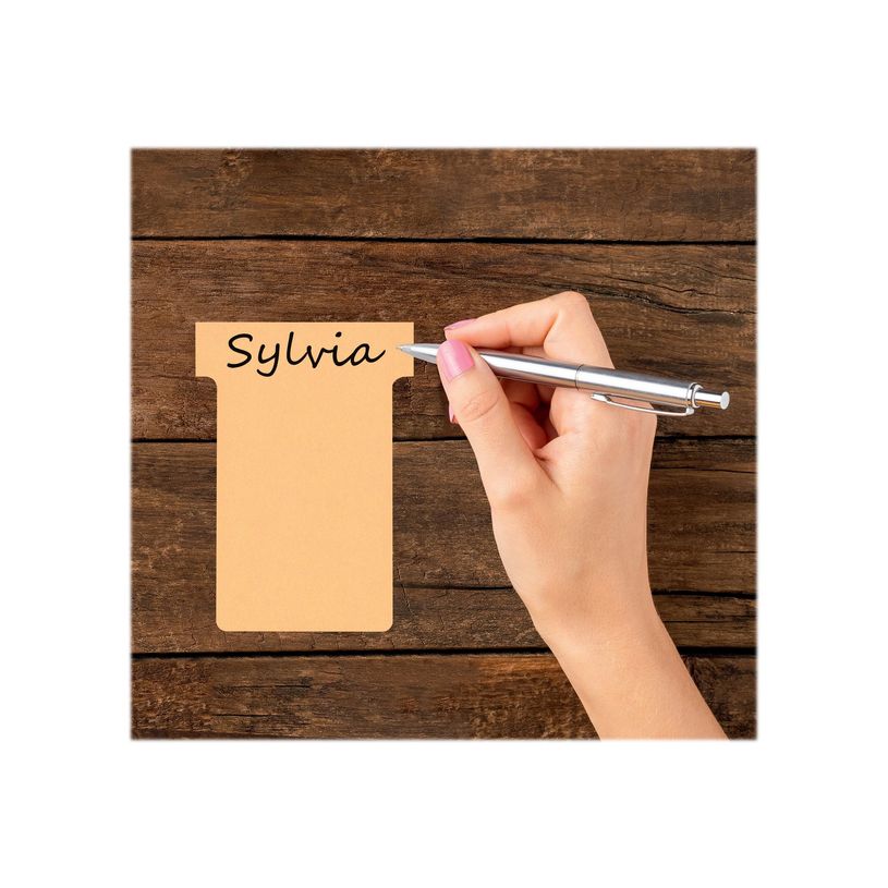 3147330002988-Nobo fiche en T - 4.85 x 8.5 cm - brun clair (pack de 100)-P_405160063_7-4