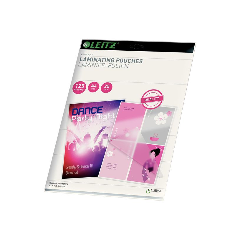 5411313338356-Leitz - 25 pochettes de plastification A4 (210 x 297 mm) - 125 microns- brillant-P_405160074_2-0