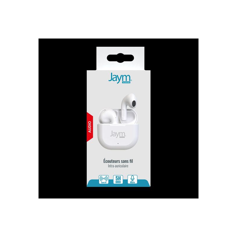 3701263520751-JAYM - écouteurs Compacts True Wireless - Bluetooth - 5.0 - Blanc - TS123B-P_405160601_2-1