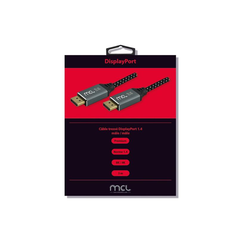3700224767532-MCL Samar - Câble DisplayPort tressé - 3 m -  noir-P_405160743_1-1