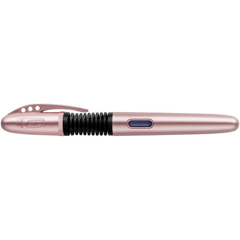 3086123713505-BIC Xpen Stylo-Plume Rechargeable Encre Bleue - corps rose chromé-P_405160897_1-0