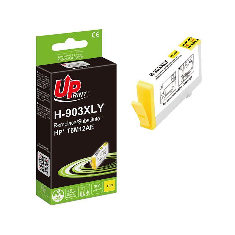 3584770904692-Cartouche remanufacturée HP 903XL - jaune - UPrint--2