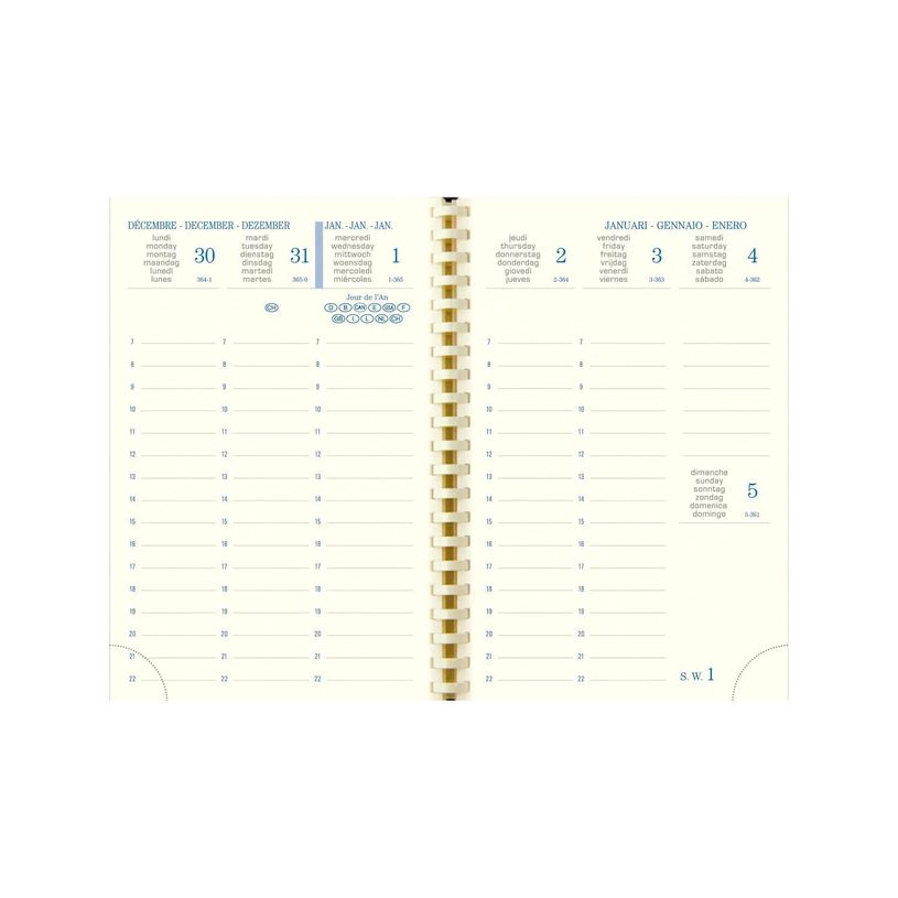 3660942084710-Recharge pour agenda SAD 13S 16 mois - 1 semaine sur 2 pages - 9 x 13 cm - Exacompta--0