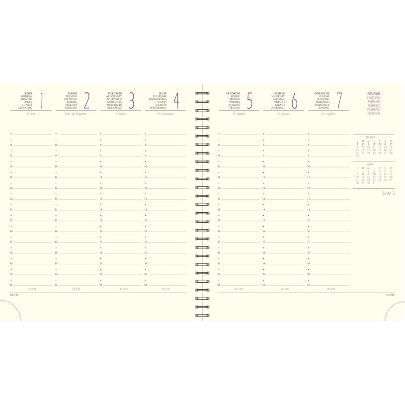 3660942084727-Recharge pour agenda SAD 18S 16 mois - 1 semaine sur 2 pages - 15 x 17 cm - Exacompta--0