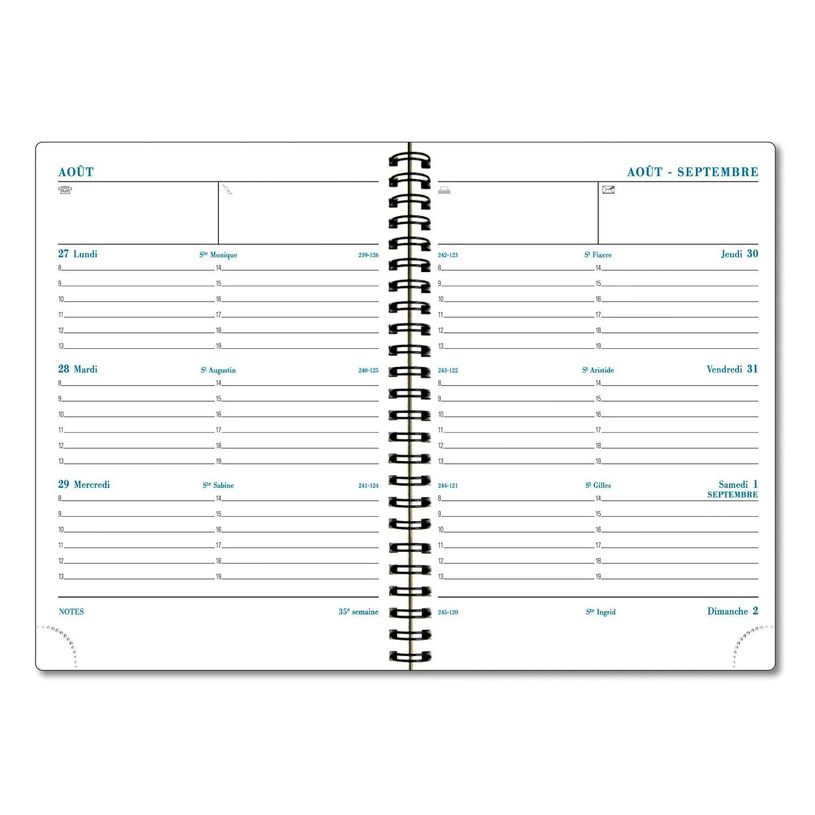 3660942084734-Recharge pour agenda SAD 19S 16 mois - 1 semaine sur 2 pages - 14 x 18 cm - Exacompta--0