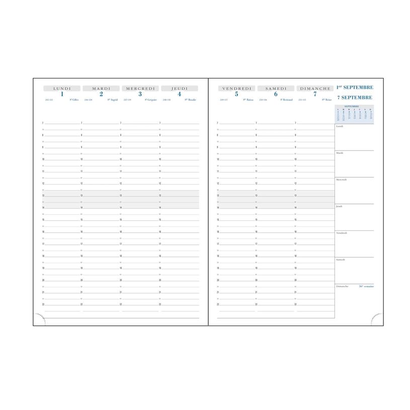 3660942084741-Recharge pour agenda SAD 29 16 mois - 1 semaine sur 2 pages - A4 (21x29,7 cm) - Exacompta--0