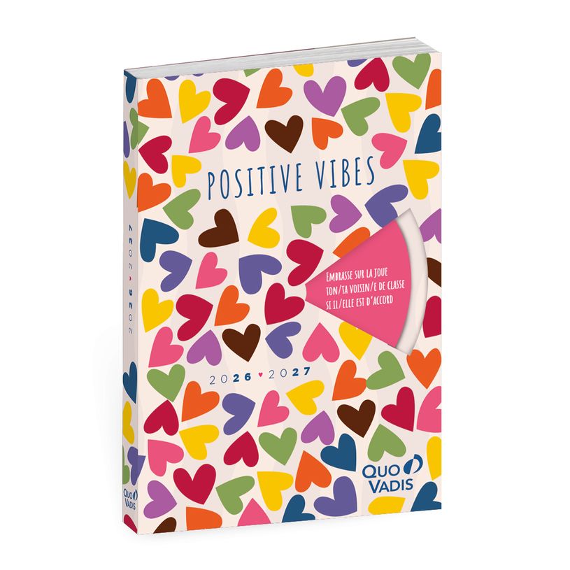 3371010512645-Quo Vadis - Agenda année scolaire - 2026-2027 - Eurotextagenda - Journalier - Multilingue - Positive vibes - Multicolore - 12 mois de août à j--0