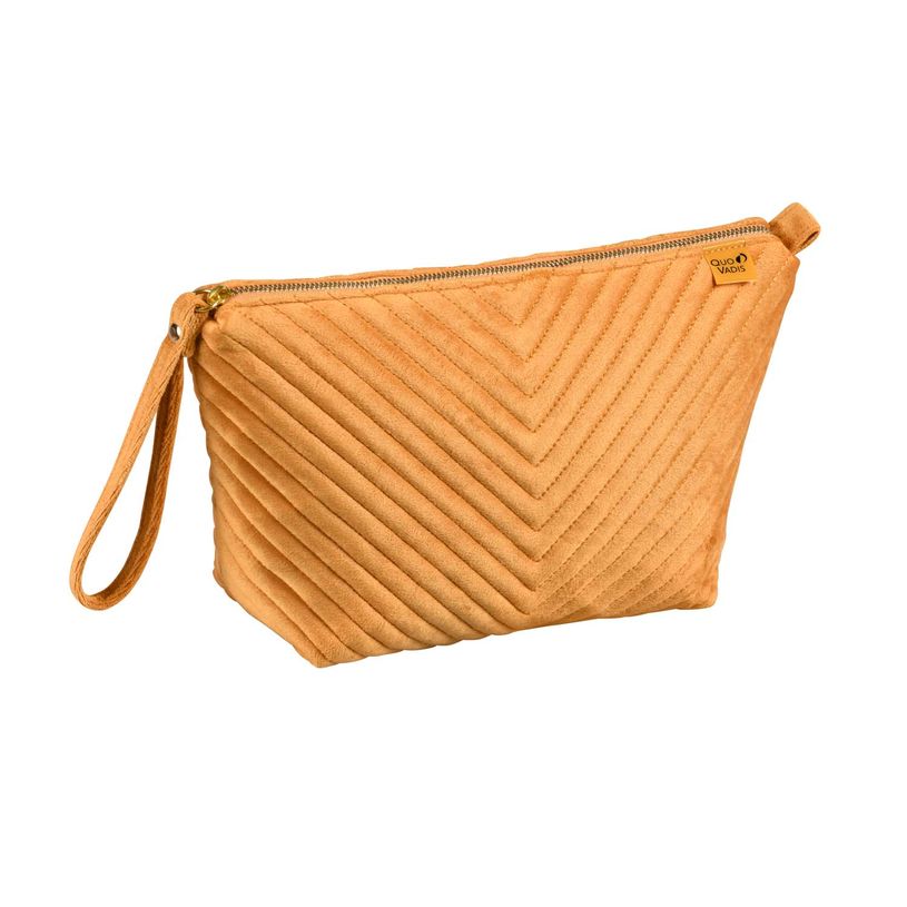 3371010516315-Trousse pochette Colette - 1 compartiment - jaune moutarde - Quo Vadis--0