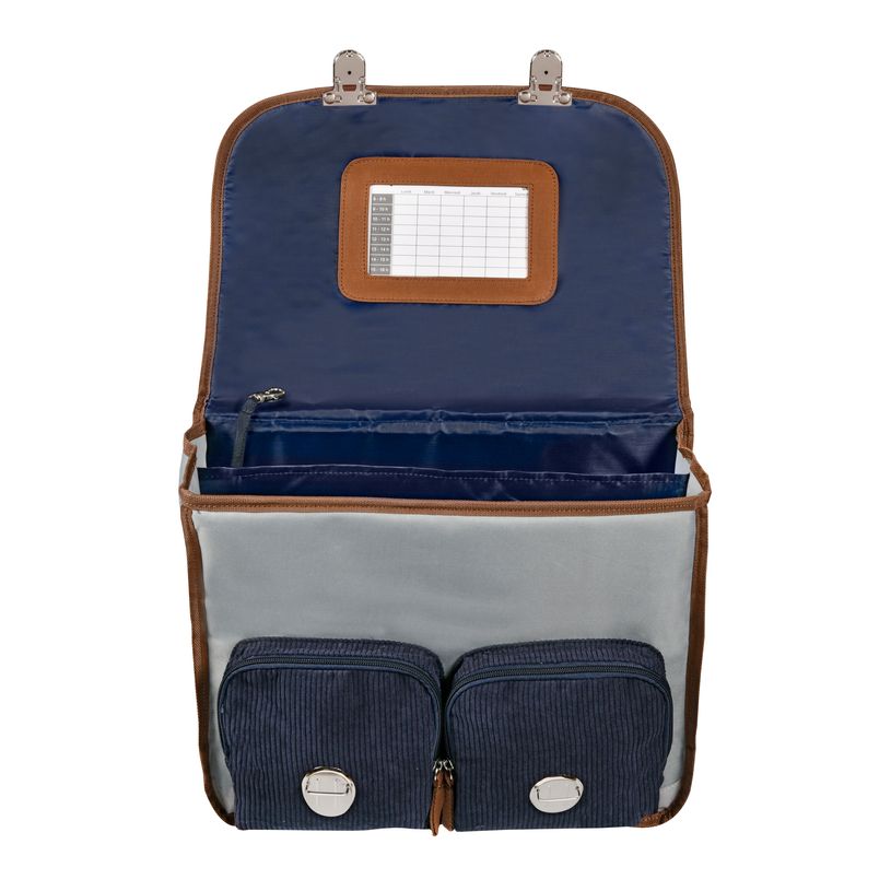 3371010508778-Quo Vadis - Cartable scolaire - Louise & Arthur - Multicolore - 38x30x14 cm - Toile (polyester) - 2 compartiment(s) - Avec bret--1