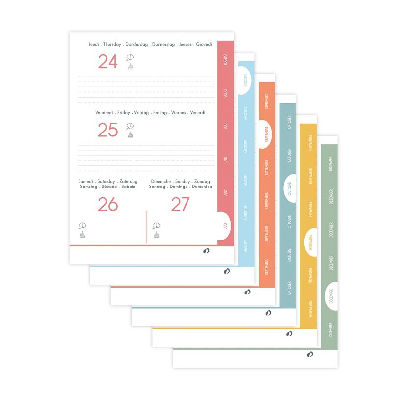 3371010483976-Quo Vadis - Agenda année scolaire - Eurotextagenda - Journalier - Multilingue - Cities London - Multicolore - 12 mois de août à j--2