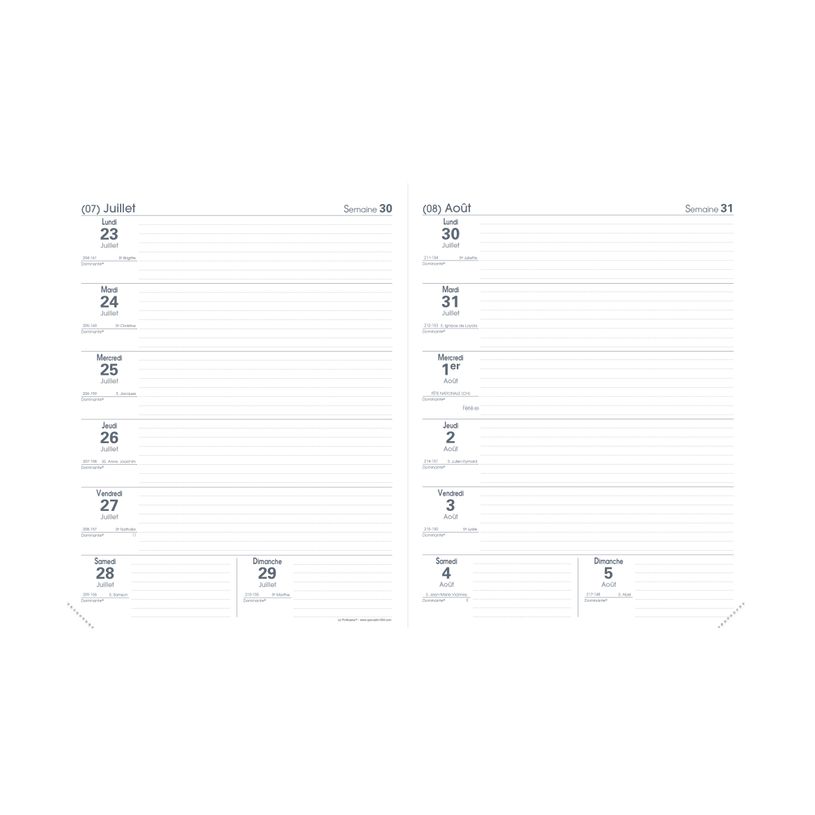 3371010482016-Quo Vadis - Agenda enseignant - 2026-2027 - Le Professeur - Semainier Horizontal - Français - Impala - Bleu - 12 mois de mi-juillet à mi-j--1