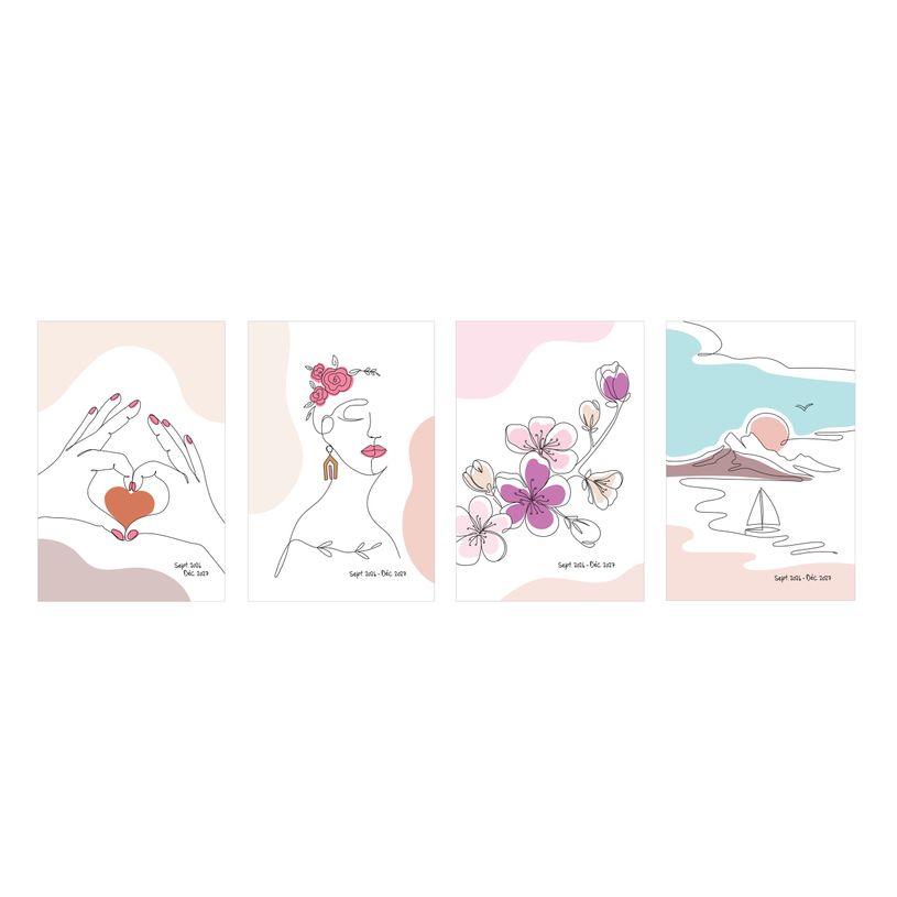 3147280085345-Agenda For Me LECAS -16 Mois - 10x15 cm - 4 décors - Hamelin--0