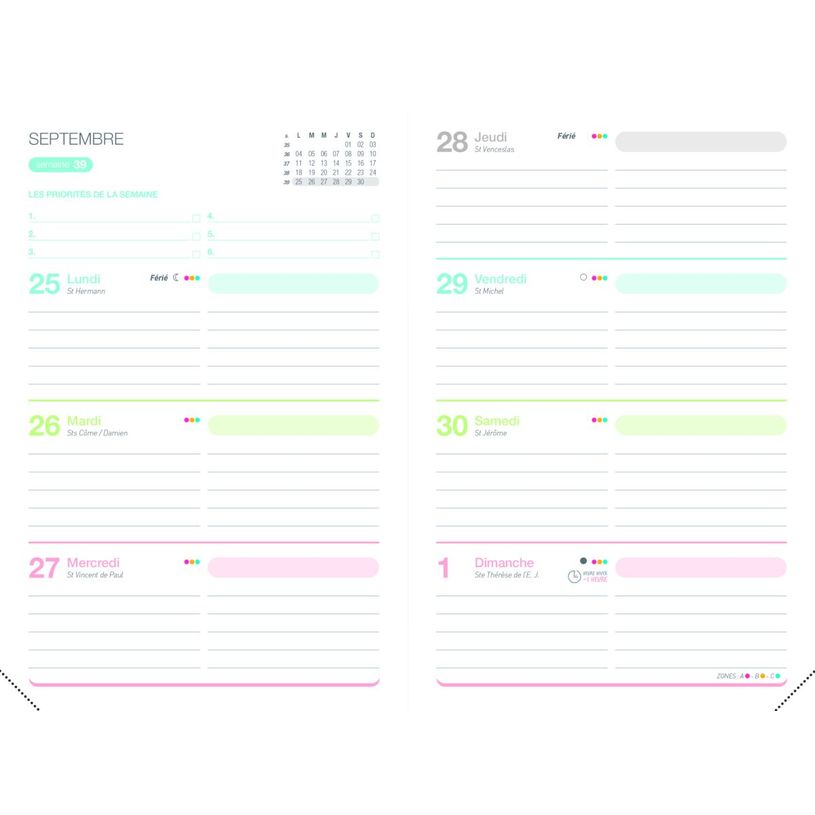 3147280085345-Agenda Lecas For me - 1 semaine sur 2 pages - 10 x 15 cm - différents modèles disponibles - Hamelin--6